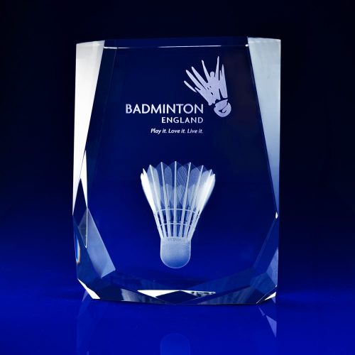 Engraved Glass Block, Badminton Award