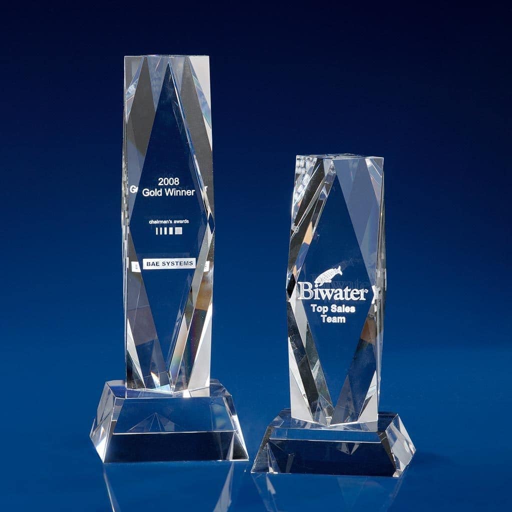 President Employee Award 3D Engraved Glass Awards Laser Crystal