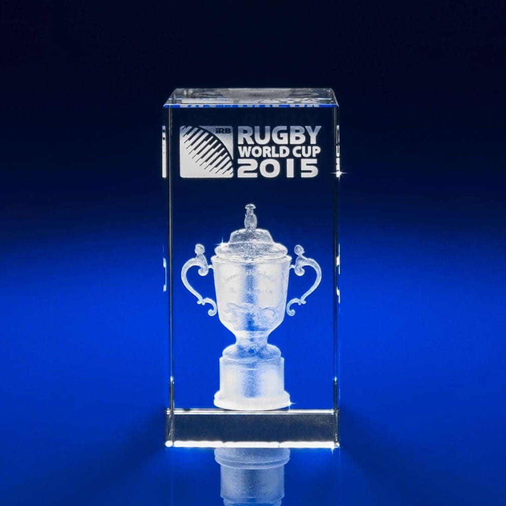 Premium Rugby Trophies 3D Engraved Rugby Awards Laser Crystal