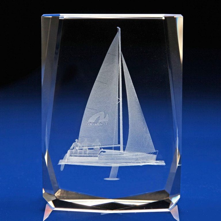 Sailing Trophies and Awards Personalised Trophies Laser Crystal