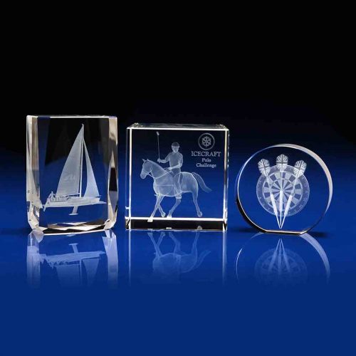 Engraved crystal awards